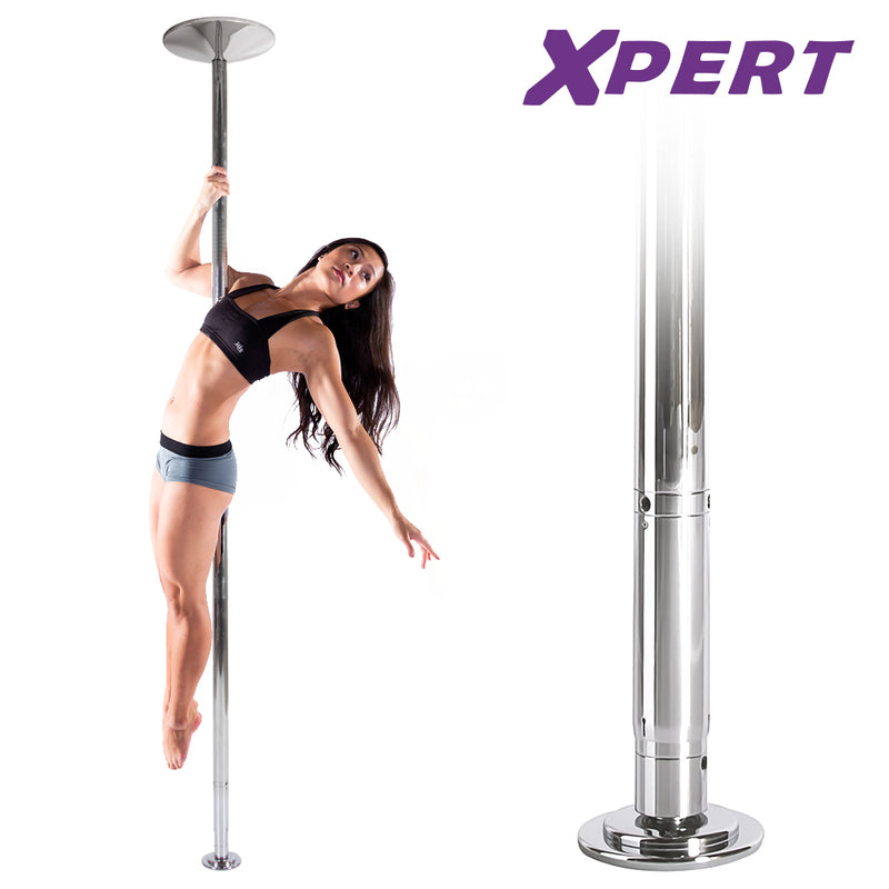 XPole X-STAGE Lite 45mm Brass Spinning Static Dance Exercise X Pole Podium  Set